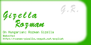gizella rozman business card